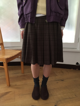 YWD PLAID PLEATS SKIRT (3color)