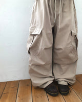 Teken Button Wide Cargo Pants