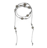 Shell Leather String Belt (Black)
