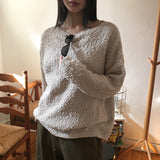 モピンシックルーズフィットボートネックオフショルダーニット