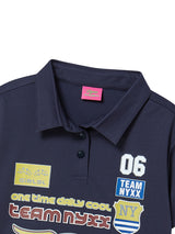 RACING PIQUE POLO SHIRTS (NAVY)