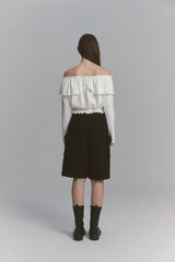 Tulip Off Shoulder Top White