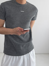 PD Ribbed Muscle Fit Short Sleeve T-Shirt (3C)