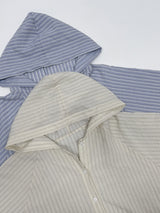 Melon Stripe Hood Shirt