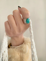 Turkey stone silver ring