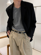 Semi over 3button blazer(2color)