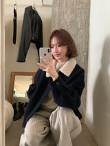 Boa Collar Short Blouson Jacket