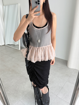 organza balloon blouse (3color)