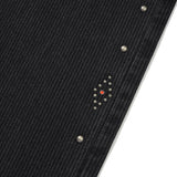 STRIPE WIDE FIT DENIM PANTS [CHARCOAL]