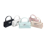 Crocodile Leather Square Shoulder Crossbody Bag