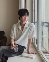 ロビン ヘアリー カラー ショートスリーブ カーディガン