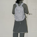 hole string po backpack (blue grey)
