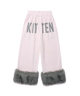 FUR KITTEN WIDE SWEAT PANTS PINK(CV2GFFPA00A)