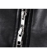 RG Synthetic Leather Moto Jacket (Black)