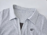 レイヤードカラーリブ半袖Tシャツ