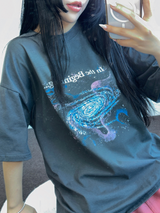 マイギャラクシー☪🌌✨オーロラプリンティングTシャツ 🎀🩶2カラー