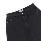 XP307 ヘリテージイージーワイドデニムパンツ (ブラック)