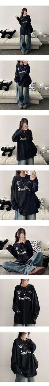 Foaming Boxy Fit Long Sleeve T-shirt