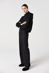 balloon crop hoodie_black
