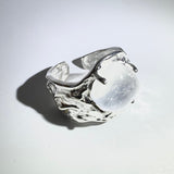 Bumpy crystal ring