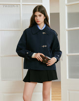 Nova Gold Button Short Trench jacket