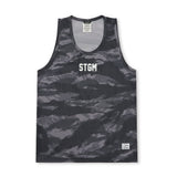 Mesh Oversized Sleeveless Tiger Camouflage