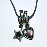 3 way heart star necklace (2set)