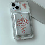RedSilver - パーティーケーキ Magsafe フォーンケース カードポケット セット