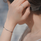 Dream Catcher, single line bracelet_April Birthstone