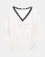 Herang Dot Lace 7-Sleeve T-Shirt