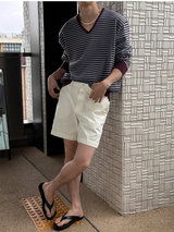 [S/S] サマーハーフバンディングショートパンツ((5color)