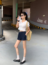 [MADE] Rollton Nylon Lace Banded Waist Short Pants