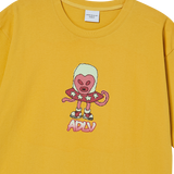 25SS ハートエイリアンショートスリーブTシャツ マスタード