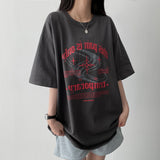 キープゴーヴィンテージプリントボクシーフィットショートスリーブTシャツ