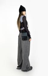 pleats stripe banding pants(3color)