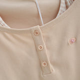 オールデン レイヤード ホルター ボタンTシャツ