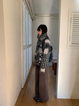 Pitanne Dot Patch Knit Cardigan Jacket