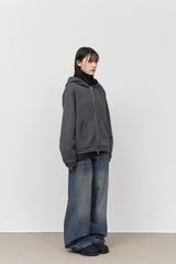 Wet Knitted Zip Hoodie