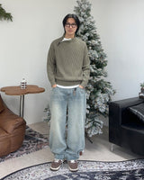 Cain Wide Washed Denim Pants