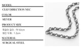 Men's Necklace Stainless Steel_CLEF DIRECTION NEC