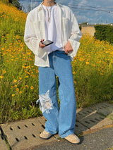 3 TAP Morrie Lace Denim Pants (2color)