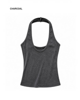 DEEP HALTER TOP (4COLORS!)