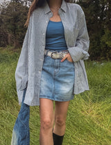[U-DENIM/Special Product] ケイトウォッシングデニムミニスカート