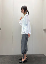 Antale Sheer Oversized Hooded Zip-Up 4color