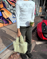 Ugly mini fur bag _ green