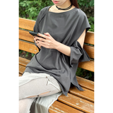 スリップネックオーバーロックTシャツ