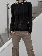 Seron Muffler Knit T-shirt