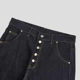 No.1537 V wide non-fade denim PT