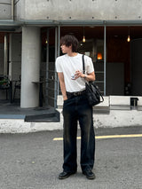 LMN Unbeige Washed Wide Denim Pants (3 colors)