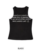 Hua Half Lettering Semi Overfit Sleeveless